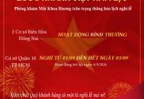 THÔNG BÁO NGHỈ LỄ QUỐC KHÁNH 2/9